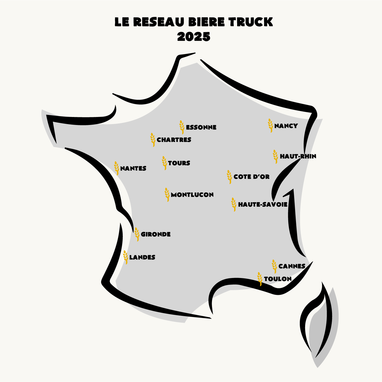 Carte du Réseau Bière Truck en 2025